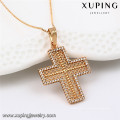 32703 Xuping charme da moda Presentes Christma banhados a ouro Pingente de cruz